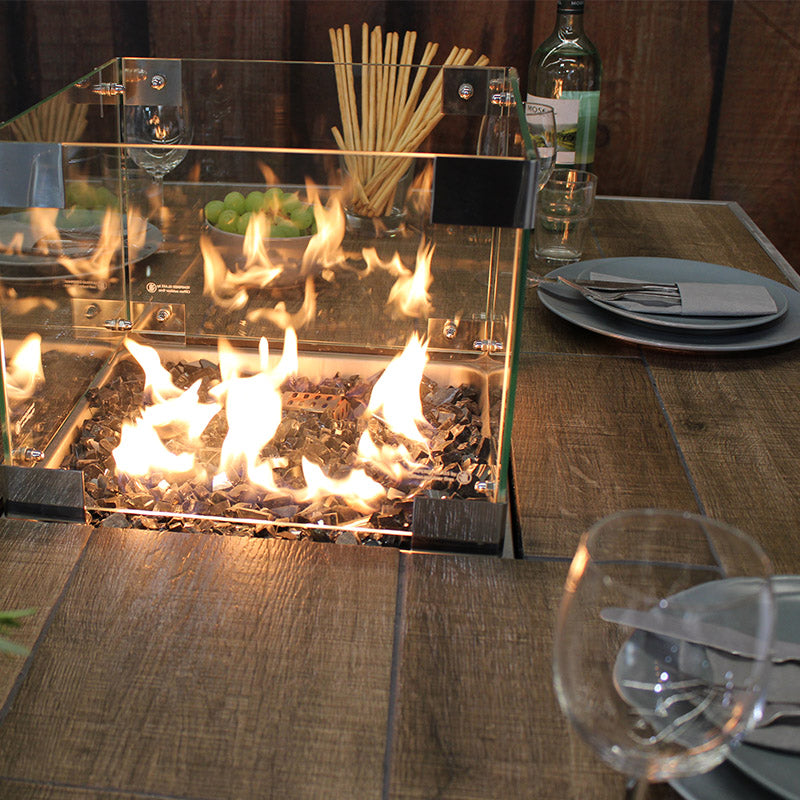 Clifton Comfort - Dining Table Grey (inkl. Glasaufsatz), verschiedene Tischplatte