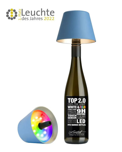 SOMPEX TOP 2.0 LED RGBW-Akku-Flaschenleuchte für In-/Outdoor, 1,3W, verschiedene Farben