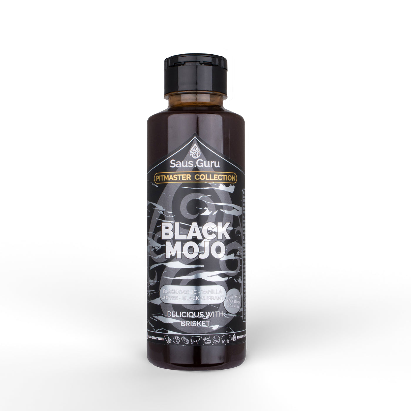 Saus.Guru Black Mojo BBQ Sauce - 500ml Flasche