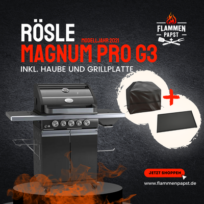 Rösle Gasgrill Magnum PRO G3 50 mbar (Modelljahr 2021) Bundle