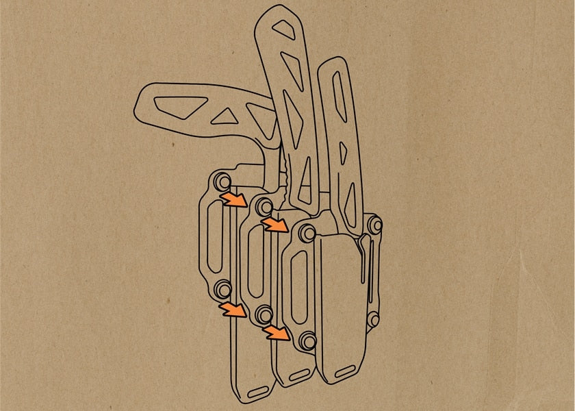 Gerber Exo-Mod Caper, oranger Griff, Outdoormesser, 18,5 cm