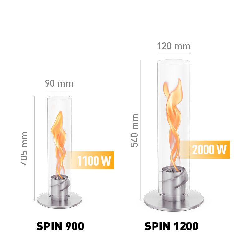 höfats SPIN 1200 Tischfeuer mit Bio-Burner, silber + gratis Hängesystem