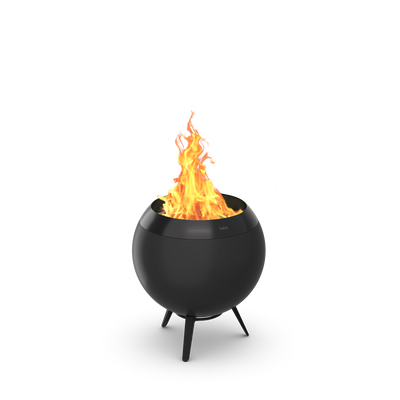 höfats MOON 45 all black Feuerkorb mit niedrigem Fuß
