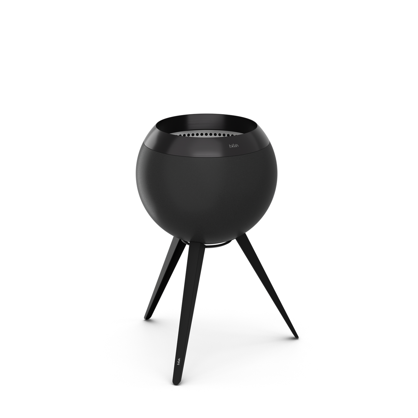 höfats MOON 45 all black Feuerkorb mit hohem Fuß