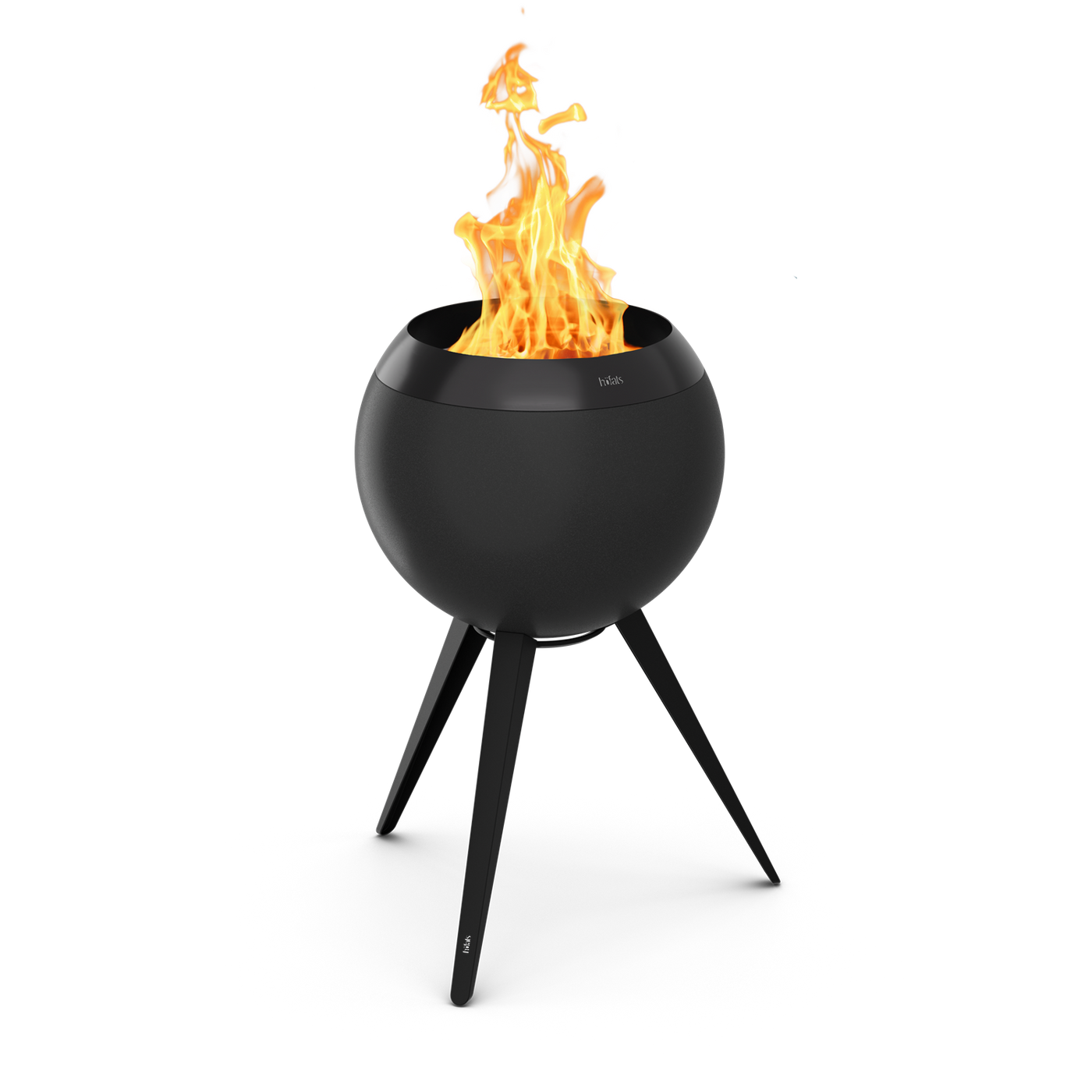 höfats MOON 45 all black Feuerkorb mit hohem Fuß
