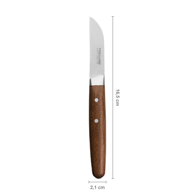 Fiskars Classic Schälmesser mit Holzgriff, 5 cm