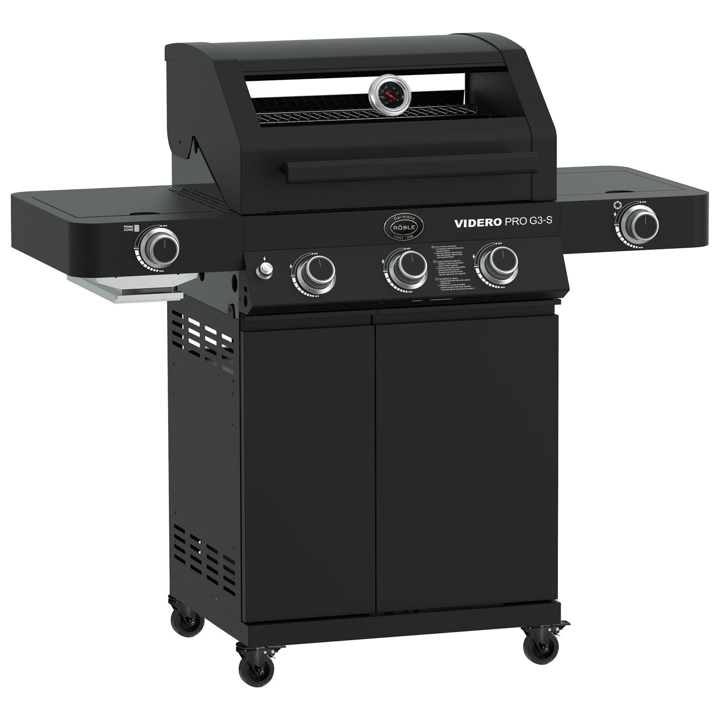 Rösle BBQ-Station VIDERO PRO G3-S VARIO+ 50mbar mattschwarz