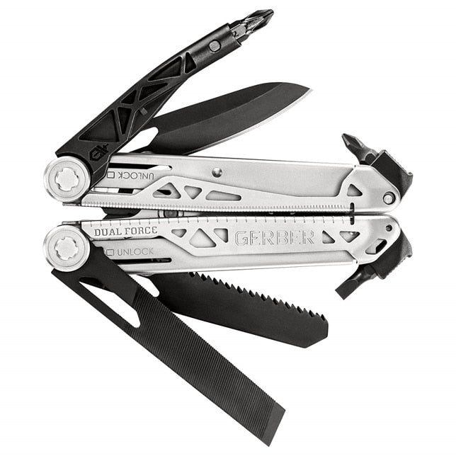 Gerber Dual-Force, Edelstahl / schwarz, Multitool, 19,6 cm