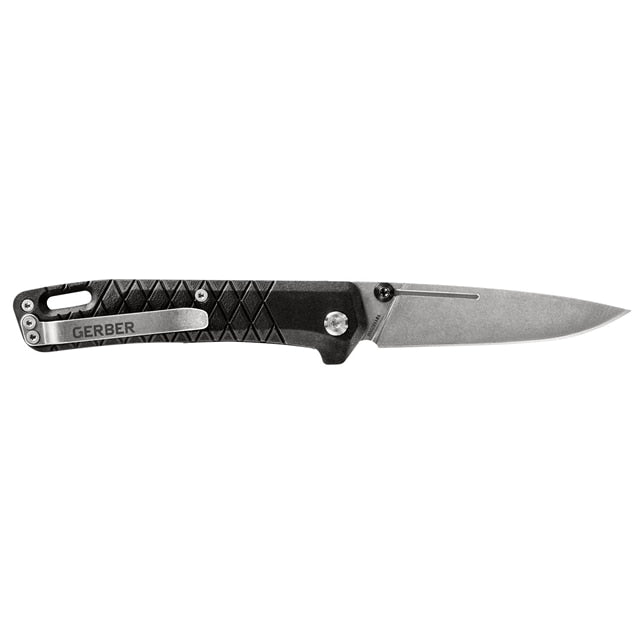 Gerber Zilch, black/schwarz, Einhand-Klappmesser 18,3 cm