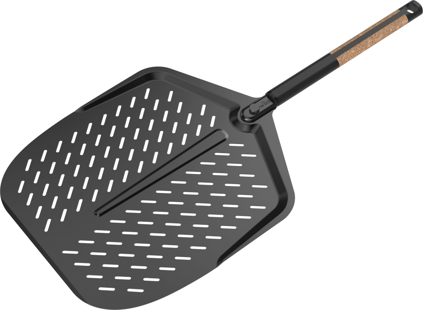 Witt Pizza-Schieber, Aluminium Black Edition, Korkgriff 14"