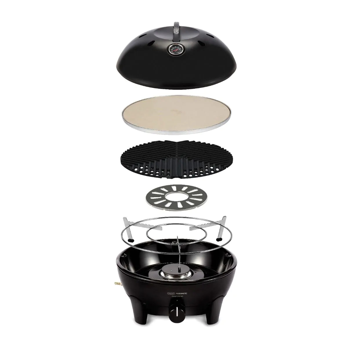 Cadac Glamp Chef 40 Gas-Tischgrill mit Pizzastein