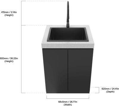 Everdure Einbaumodul Waschbecken SEABREEZE – Black