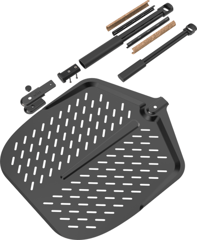 Witt Pizza-Schieber, Aluminium Black Edition, Korkgriff 14"