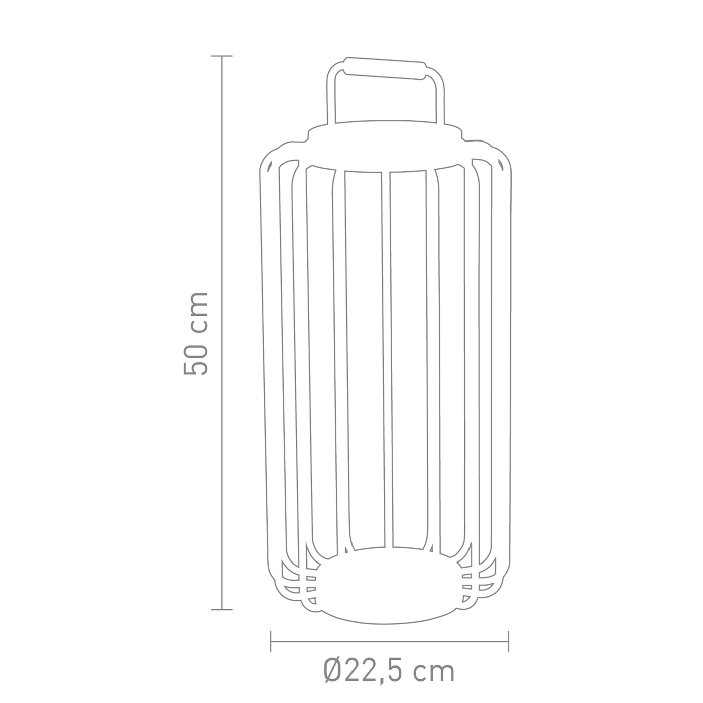 Villeroy & Boch Laterne Bangkok 50 cm, 2,2W, weiß