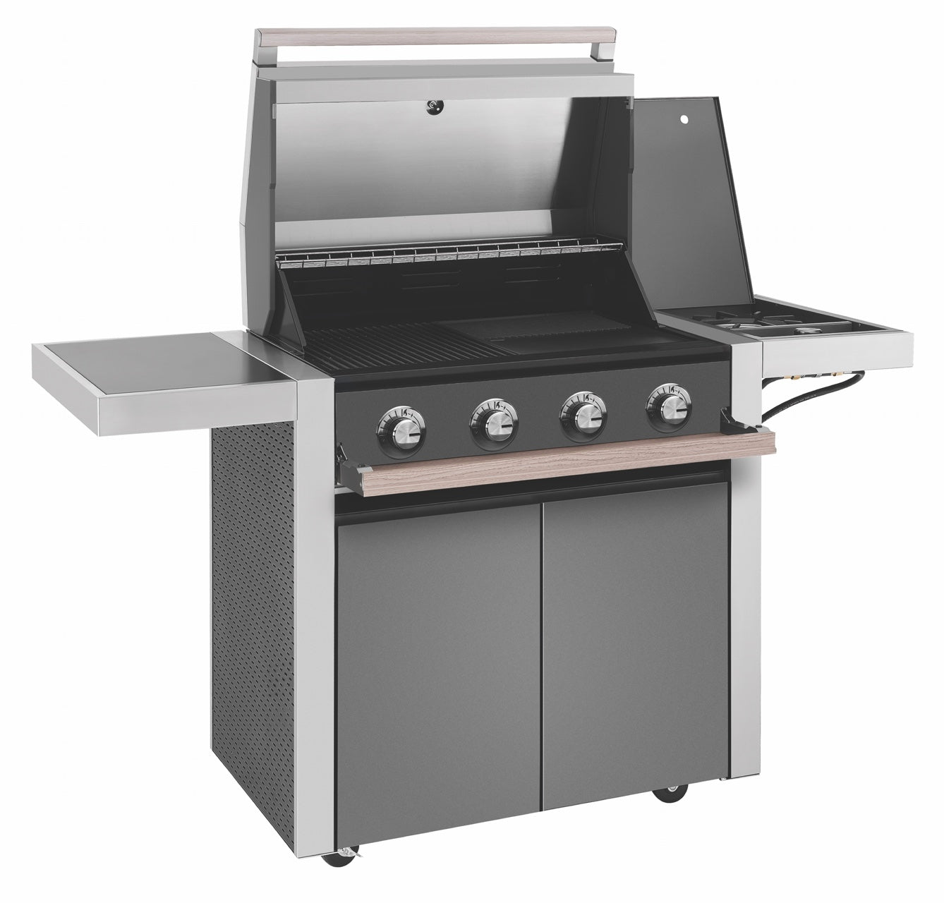 BeefEater Discovery® 1500 Serie - 4-Brenner Grillwagen inkl. Seitenbrenner 20kW