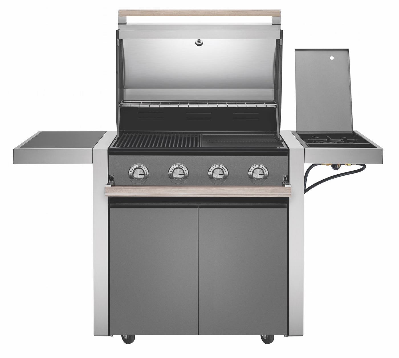 BeefEater Discovery® 1500 Serie - 4-Brenner Grillwagen inkl. Seitenbrenner 20kW