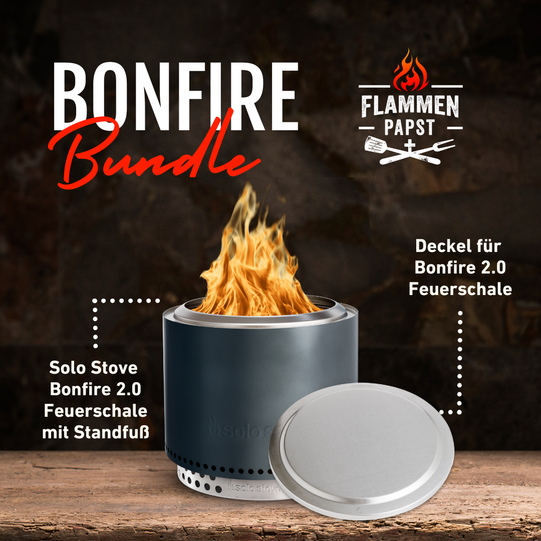 Bonfire-Bundle | solo stove Bonfire 2.0 mit Standfuß + Deckel