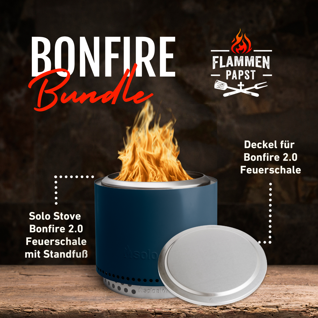 Bonfire-Bundle | solo stove Bonfire 2.0 mit Standfuß + Deckel