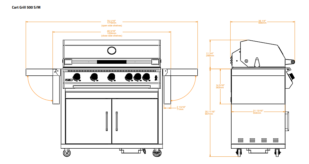 Brabura Fusion 500 RM schwarz, Gasgrill