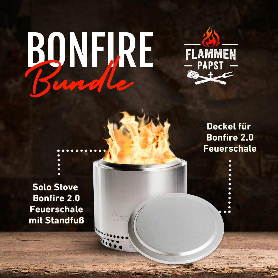 Bonfire-Bundle | solo stove Bonfire 2.0 mit Standfuß + Deckel