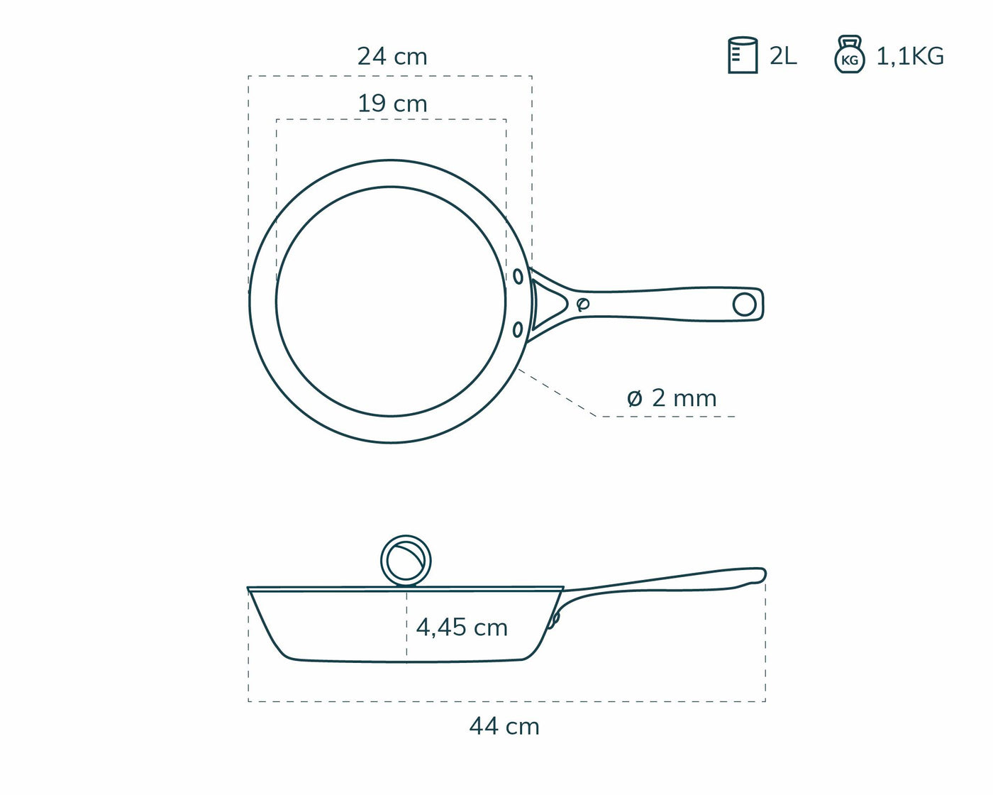 Olavson Kupferpfanne I Pure Edition, unbeschichtet