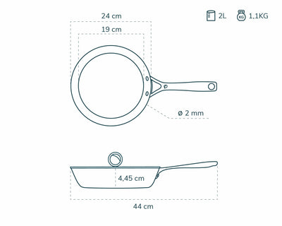Olavson Kupferpfanne I Pure Edition, unbeschichtet