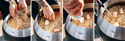 höfats MOON 45 all black Feuerkorb mit niedrigem Fuß