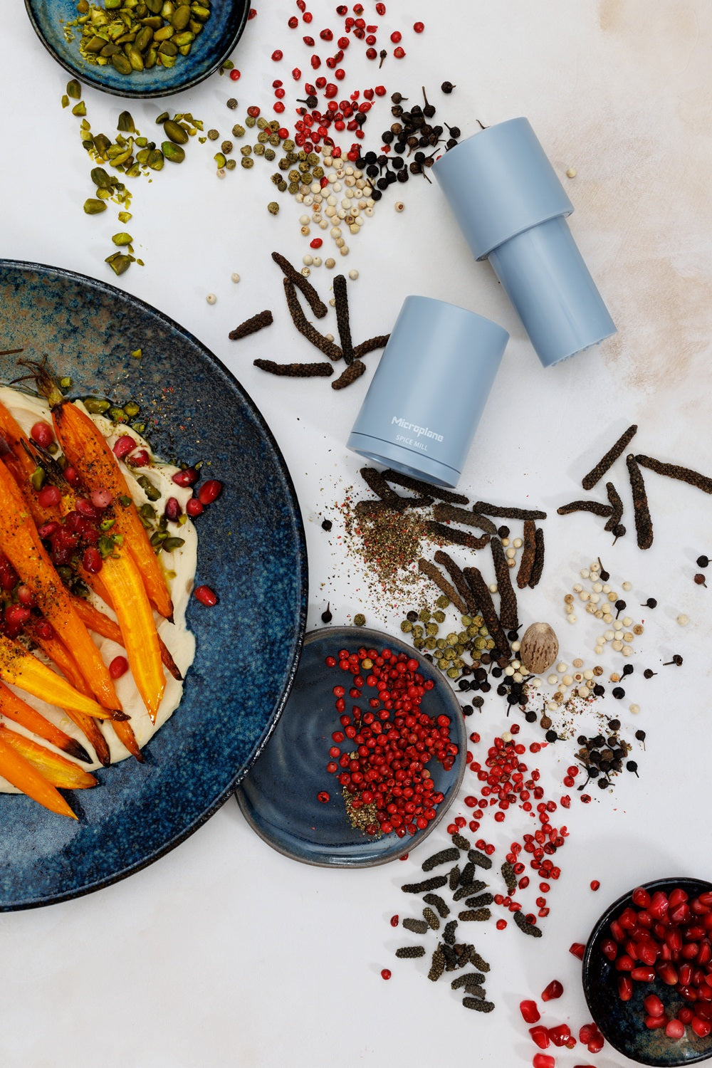 Microplane Gewürzmühle 2in1, verschiedene Farben