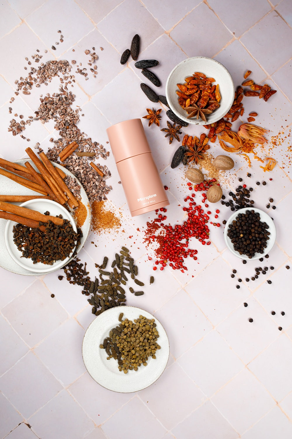 Microplane Gewürzmühle 2in1, verschiedene Farben