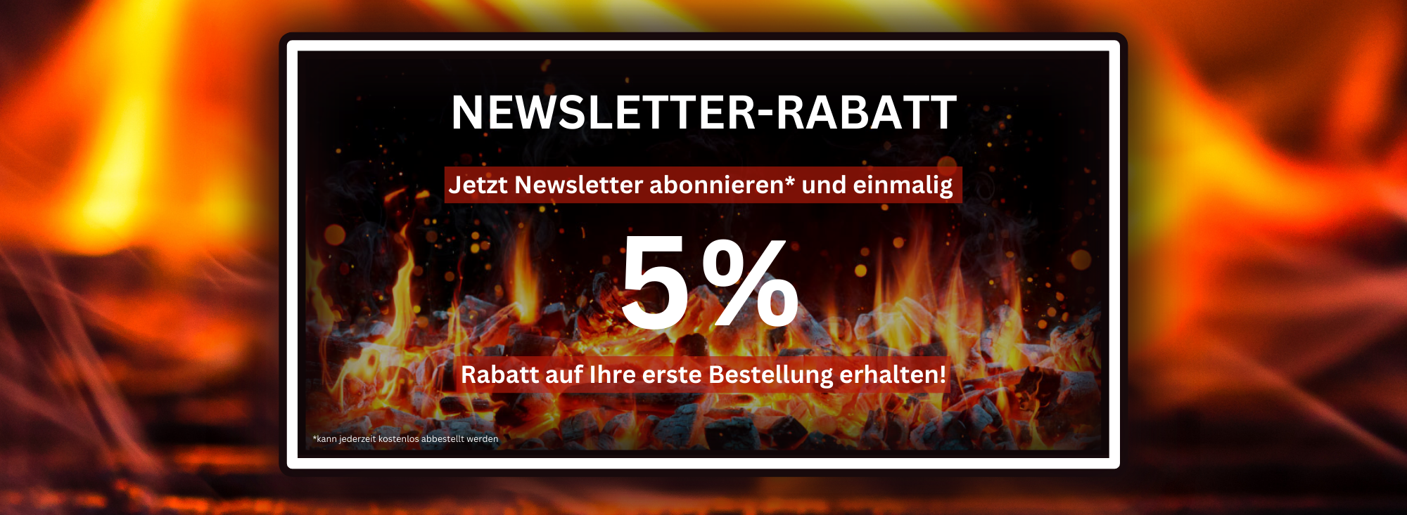5%-Newsletter-Rabatt sichern! *