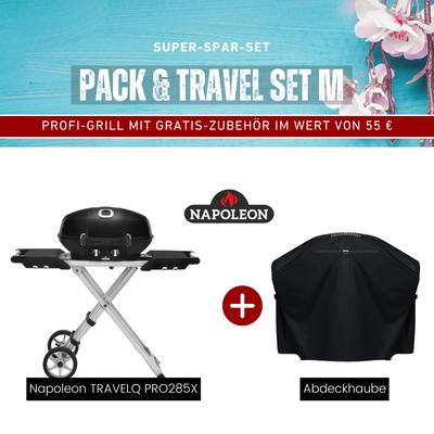 Pack & Travel Set M (schwarz) - Napoleon TRAVELQ PRO285X mit gratis Abdeckhaube
