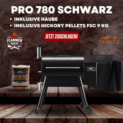 Traeger Pro D2 780 Pelletgrill - schwarz, Sommer-Bundle