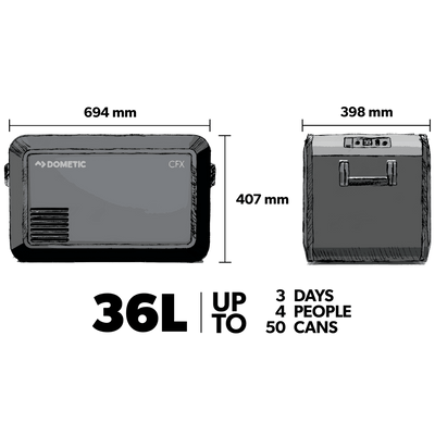 Dometic CFX3 35, tragbare Absorberkühlbox, 36 l