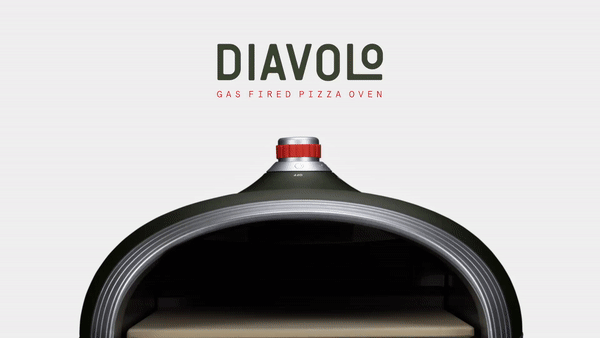 DeliVita DiaVolo Gas Pizzaofen grün inkl. Zubehörpaket