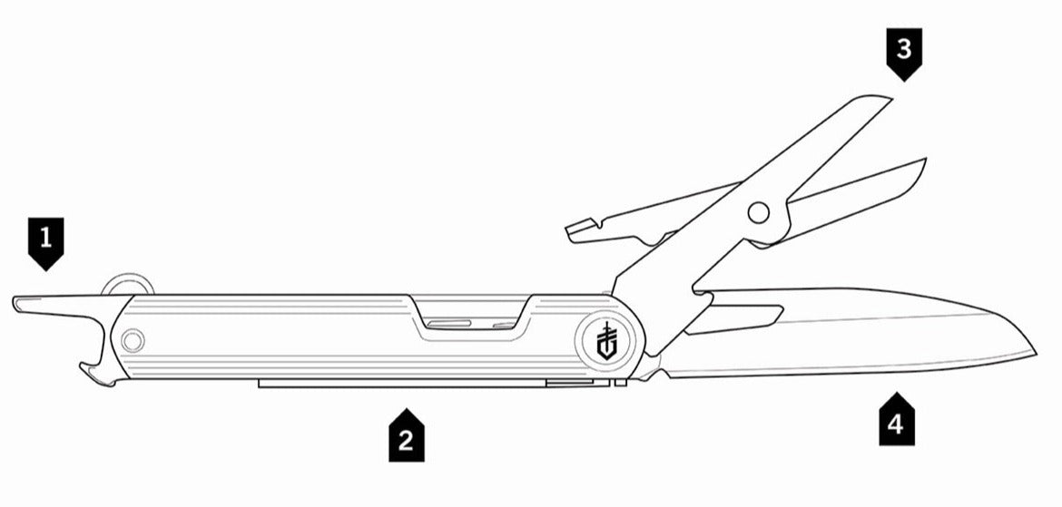 Gerber Armbar Slim Cut, baltic haze, Multitool 17 cm