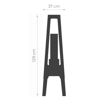 Masuria Nexo Bioethanollampe 129 cm, Cortenstahl