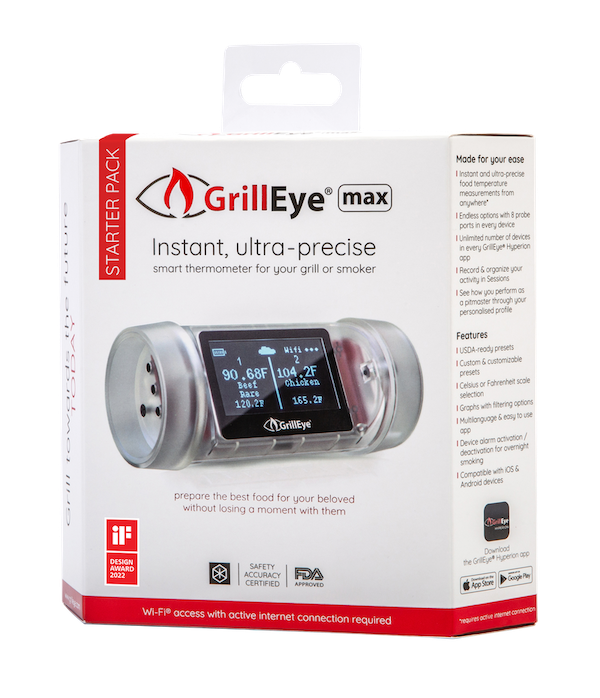 GrillEye Max Starter Smart Pack Grillthermometer inkl. 1 Sonde