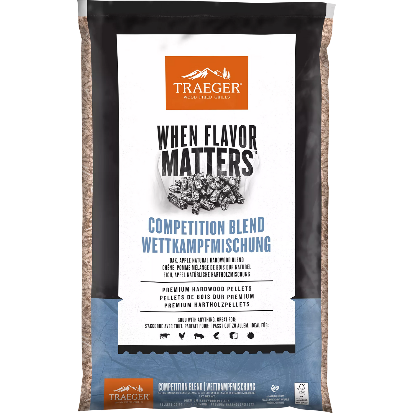 Traeger Competition Blend Holzpellets FSC 9 kg