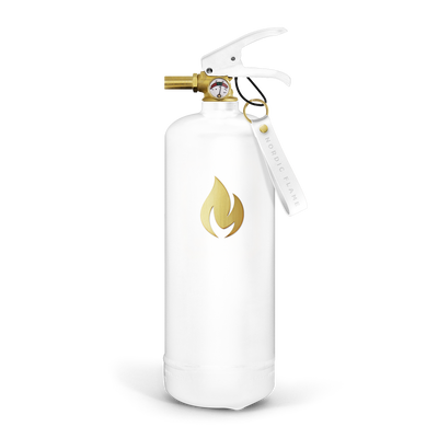 Nordic Flame Feuerlöscher 2 kg, Weiß / Gold