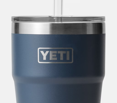 Yeti Rambler 26 Oz (769 ml) Becher mit Trinkhalmdeckel, navy